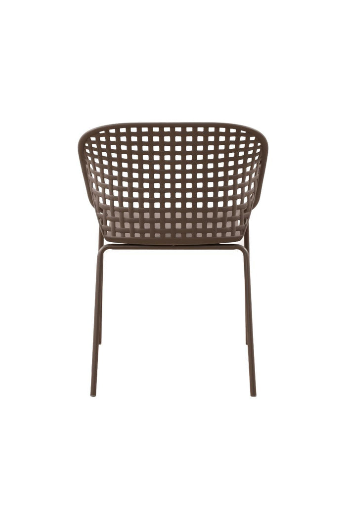 SILLA SENIT CON BRAZOS, COLOR TAUPE, CON ESPALDAR Y DISEÑO MODERNO