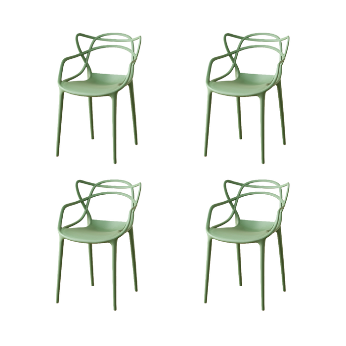 Silla sumi, Color Verde, Con espaldar y diseño Moderno X4