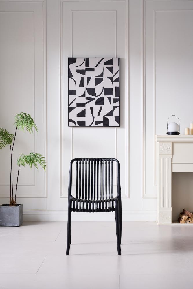 SILLA TERRA, COLOR NEGRO, CON ESPALDAR
