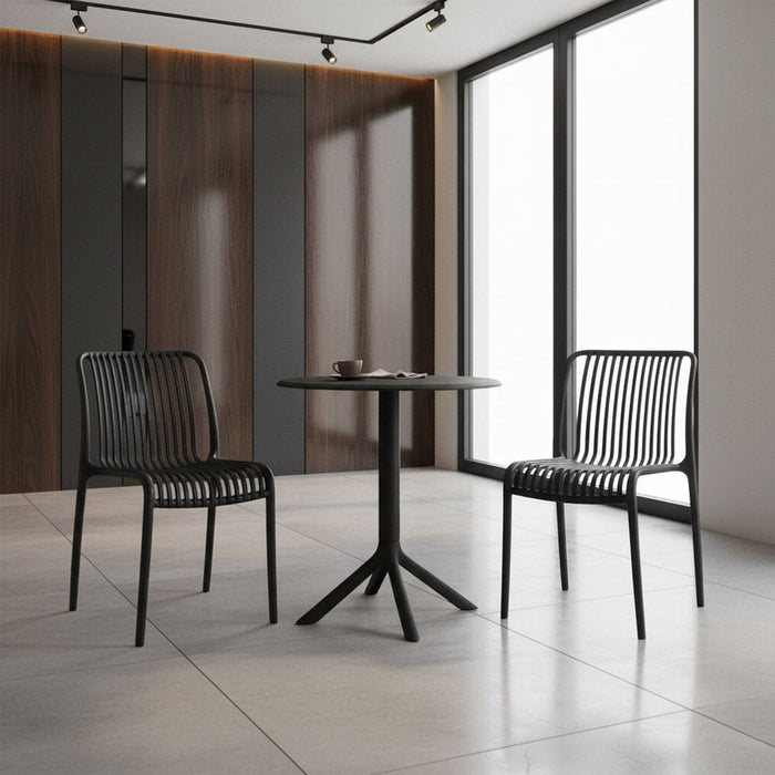 SILLA TERRA, COLOR NEGRO, CON ESPALDAR