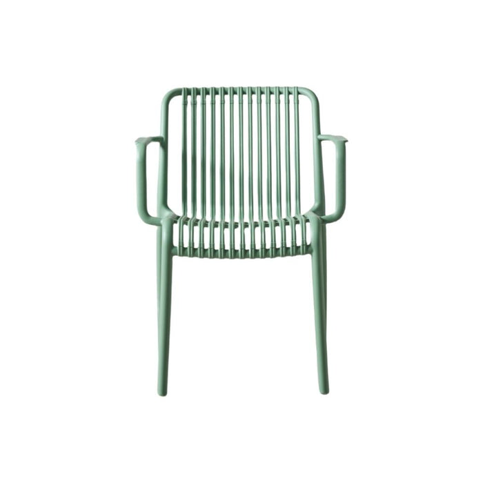 SILLA TERRA CON BRAZOS, COLOR VERDE OLIVO, CON ESPALDAR