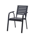 SILLAS COMEDOR EXTERIOR RAPEL NEGRO, CON CÓMODO ESPALDAR