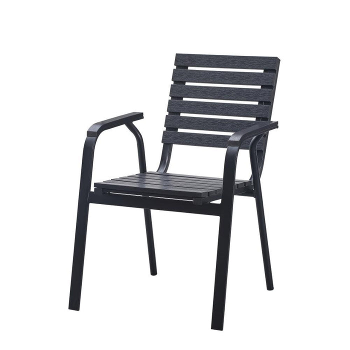 SILLAS COMEDOR EXTERIOR RAPEL NEGRO, CON CÓMODO ESPALDAR