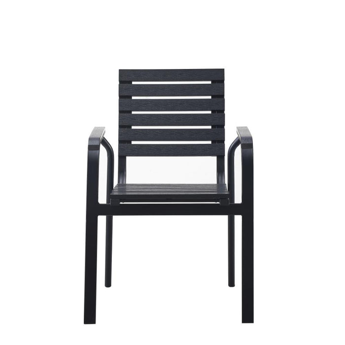 SILLAS COMEDOR EXTERIOR RAPEL NEGRO, CON CÓMODO ESPALDAR