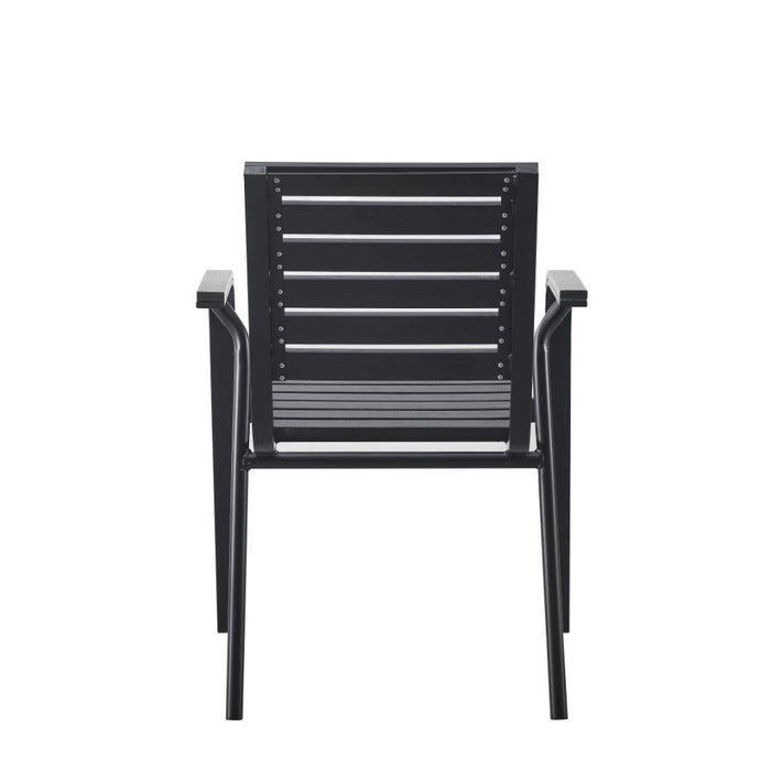 SILLAS COMEDOR EXTERIOR RAPEL NEGRO, CON CÓMODO ESPALDAR