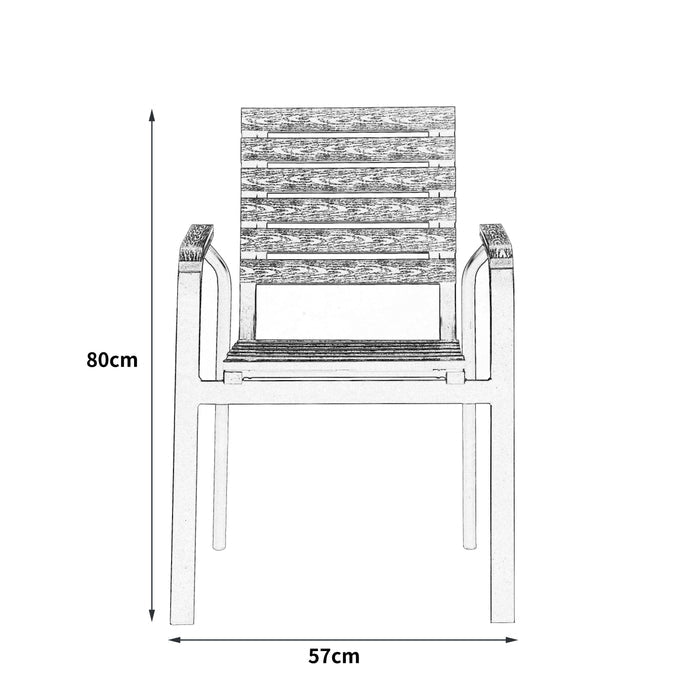 SILLAS COMEDOR EXTERIOR RAPEL NEGRO, CON CÓMODO ESPALDAR