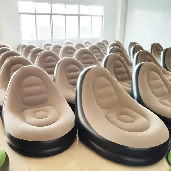 SILLÓN SOFA SILLAI INFLABLE RECLINABLE REPOSAPIÉS PORTÁTIL NEGRO