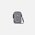 A Sherpani Simplicity Passport Anti-Theft Crossbody Wallet, front view showing pocket and strap on white background. #color_passport-print