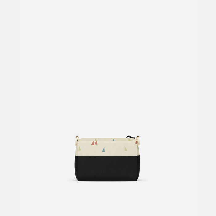 A Sherpani Skye Terrazzo Print Shoulder Bag, back view against white backdrop. #color_terrazzo-print