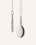 Sterling Silver Slim Oval Eve Locket