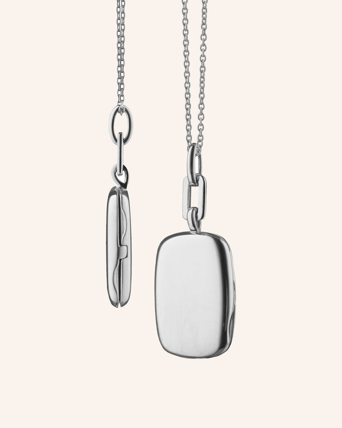 Sterling Silver Slim Rectangle Dee Locket