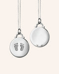 Small "Baby Feet" Necklace with White Sapphires