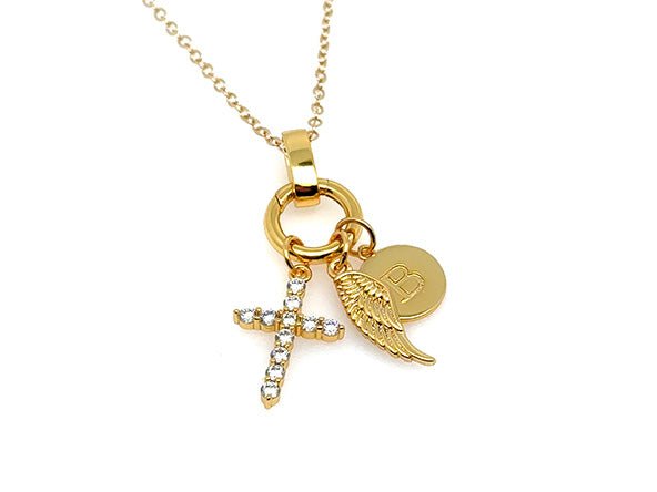 Small Sparkling Cross Pendant | LINK, design your own