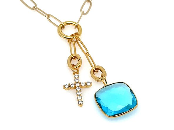 Small Sparkling Cross Pendant | LINK, design your own