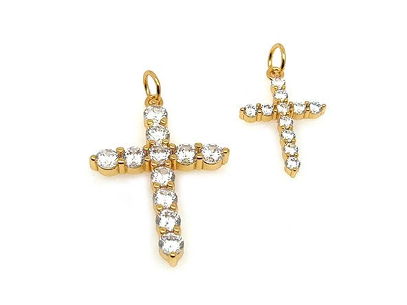 Large Sparkling Cross Pendant | LINK, design your own