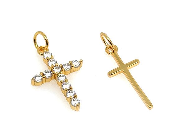 Small Sparkling Cross Pendant | LINK, design your own