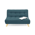 SOFA NAVARA 2 PUESTOS 121X80X82 CM TELA AZUL