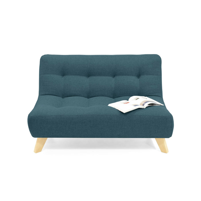 SOFA NAVARA 2 PUESTOS 121X80X82 CM TELA AZUL
