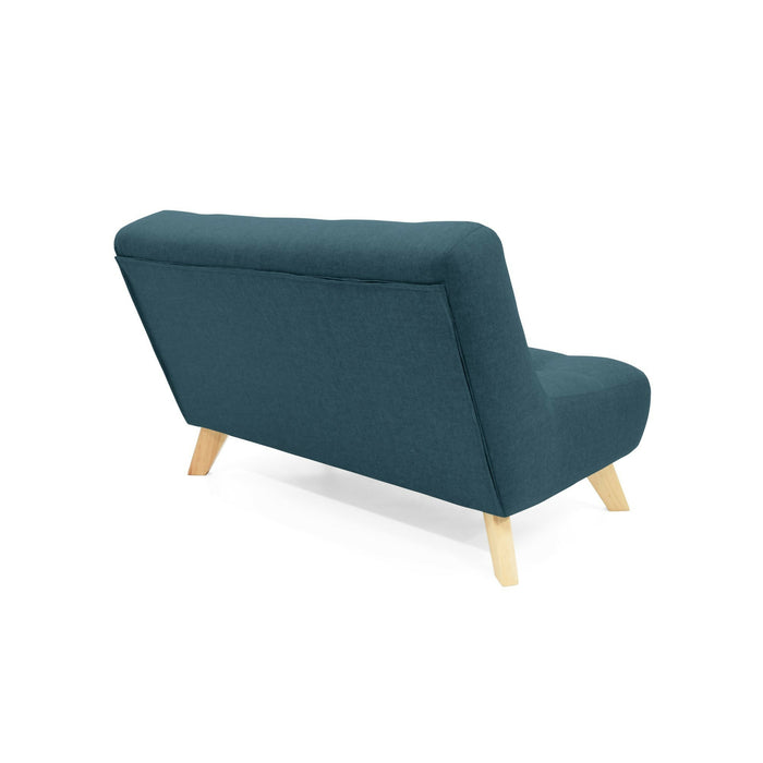 SOFA NAVARA 2 PUESTOS 121X80X82 CM TELA AZUL