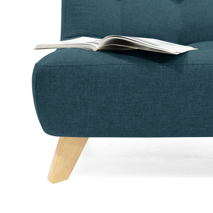 SOFA NAVARA 2 PUESTOS 121X80X82 CM TELA AZUL