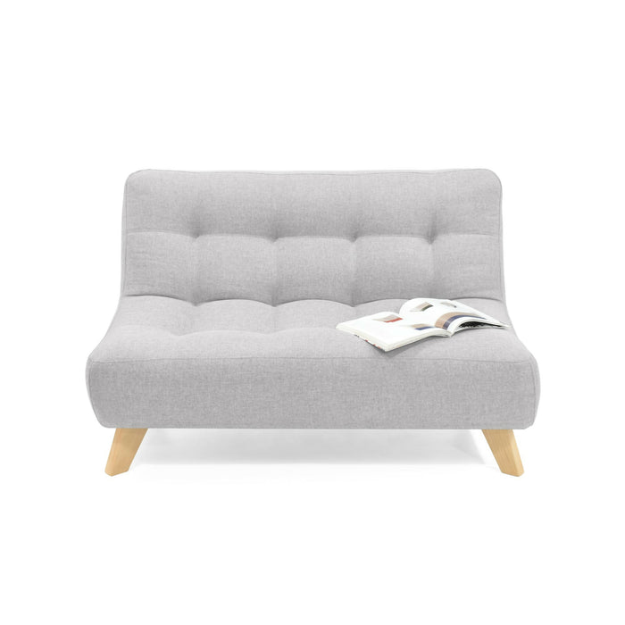 SOFA NAVARA 2 PUESTOS 121X80X82 CM TELA PLATA