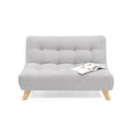 SOFA NAVARA 2 PUESTOS 121X80X82 CM TELA PLATA