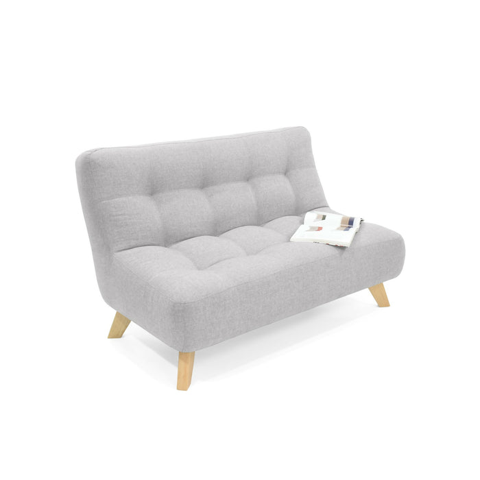 SOFA NAVARA 2 PUESTOS 121X80X82 CM TELA PLATA