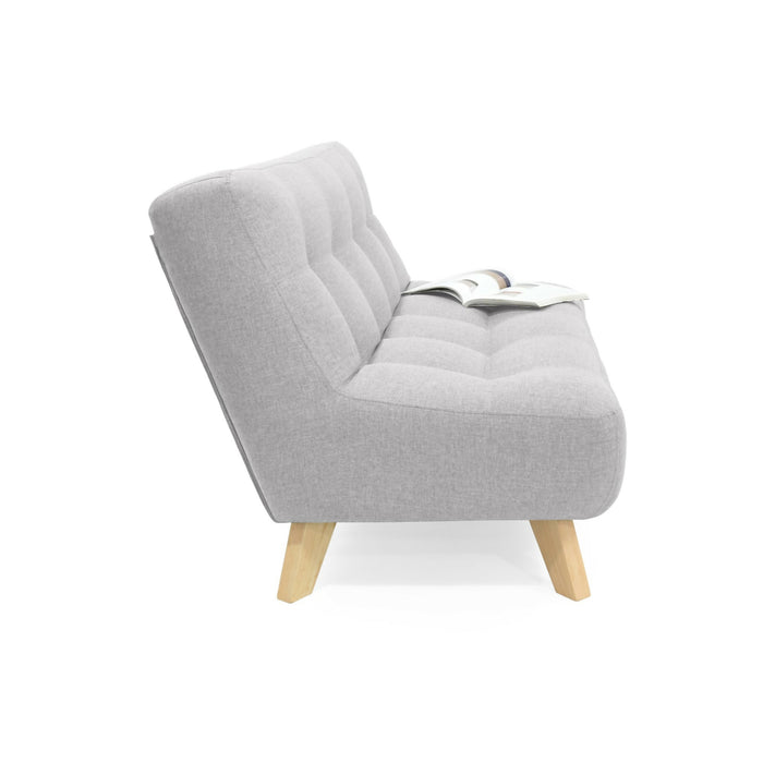 SOFA NAVARA 2 PUESTOS 121X80X82 CM TELA PLATA