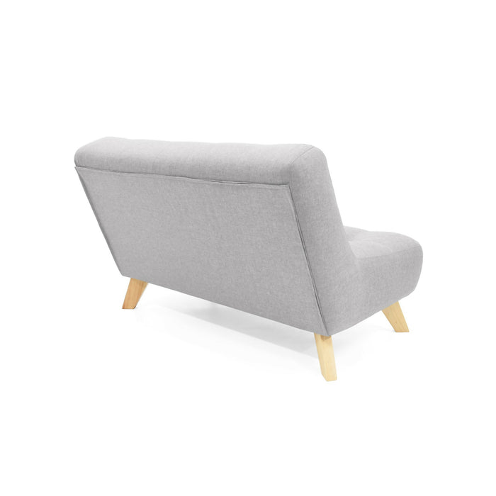 SOFA NAVARA 2 PUESTOS 121X80X82 CM TELA PLATA