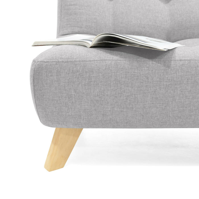 SOFA NAVARA 2 PUESTOS 121X80X82 CM TELA PLATA