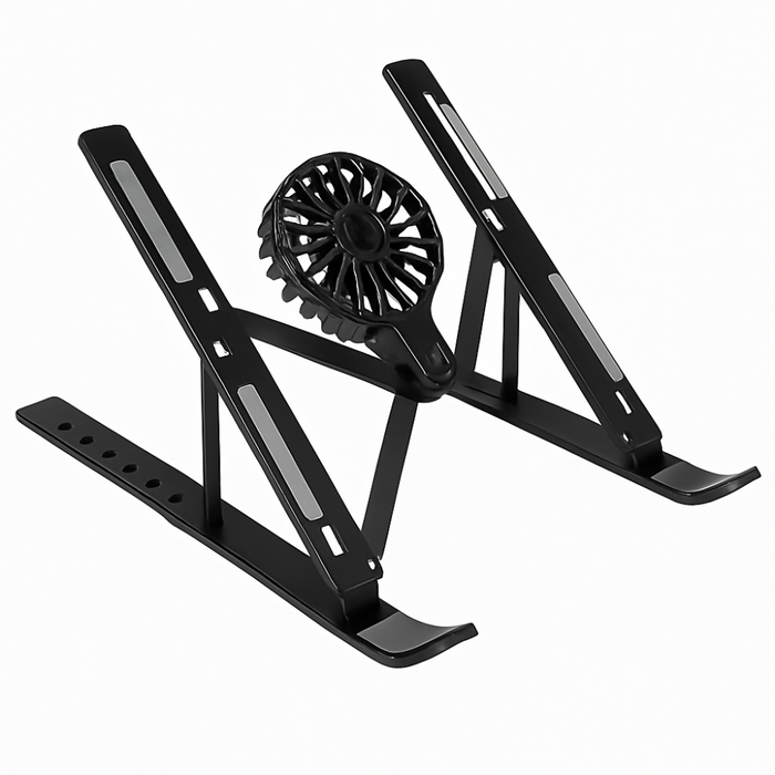 SOPORTE AJUSTABLE LAPTOP PORTÁTIL 1 VENTILADORES BASE PC NEGRO