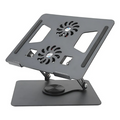 SOPORTE AJUSTABLE LAPTOP PORTÁTIL 2 VENTILADORES BASE PC NEGRO