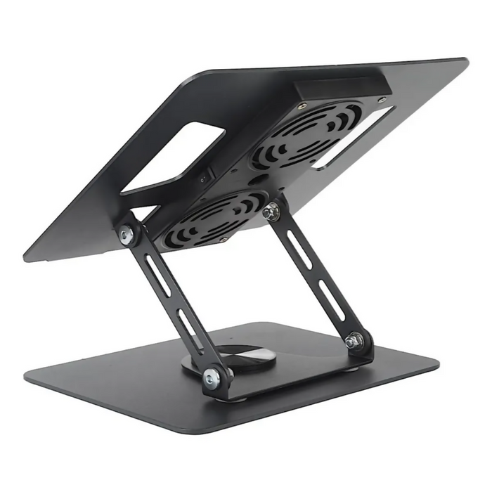 SOPORTE AJUSTABLE LAPTOP PORTÁTIL 2 VENTILADORES BASE PC NEGRO