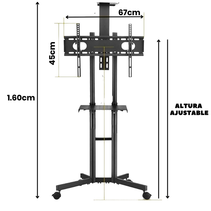 SOPORTE DE PEDESTAL PARA TV 32 A 65 ALTURA AJUSTABLE A1600