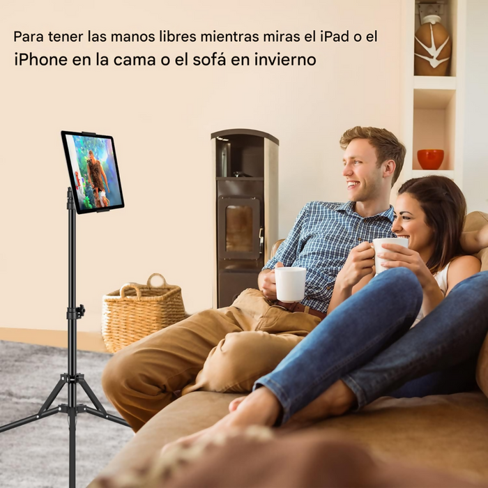 SOPORTE TRÍPODE PARA IPAD TABLE AJUSTABLE 1.50CM 10 PULGADAS NEGRO