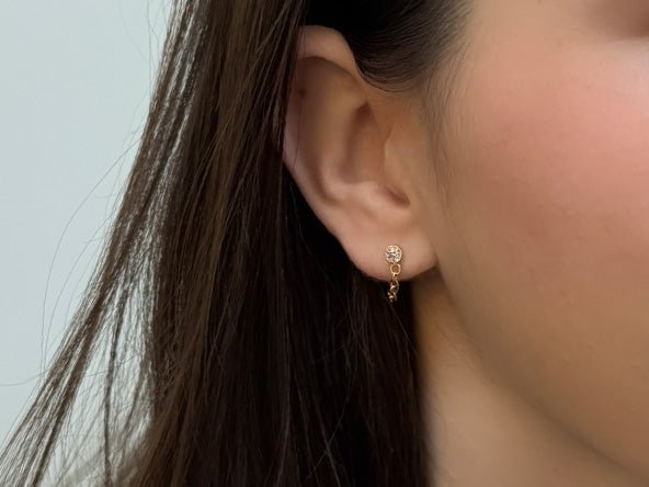 Sparkle Chain Stud Earrings | LINK, design your own