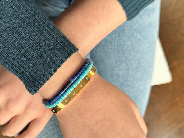 Sparkling Color Crush Bracelet Set | Turquoise & Lapis Lazuli | LINK, design your own