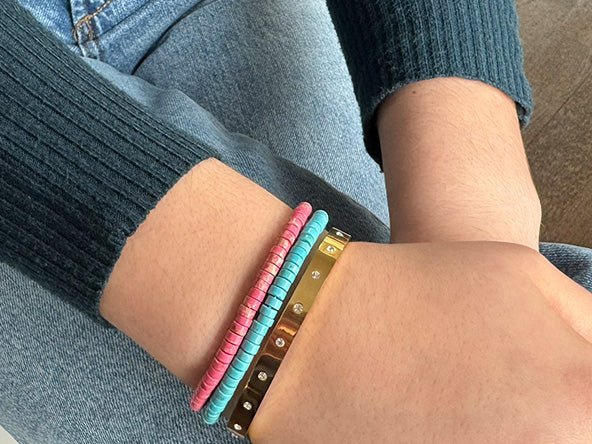 Sparkling Color Crush Bracelet Set | Turquoise & Pink | LINK, design your own