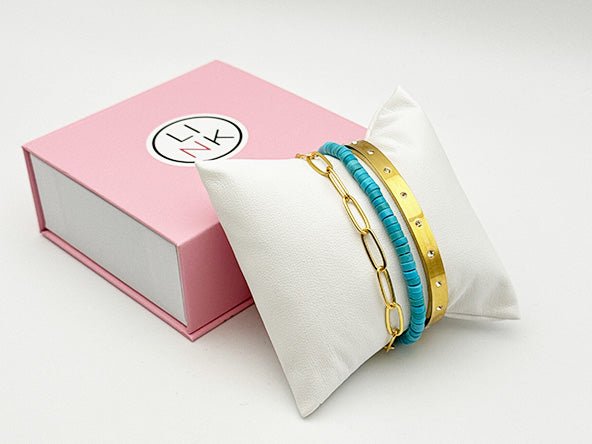Sparkling Elegant Radiant Bracelet Set | Turquoise | LINK, design your own