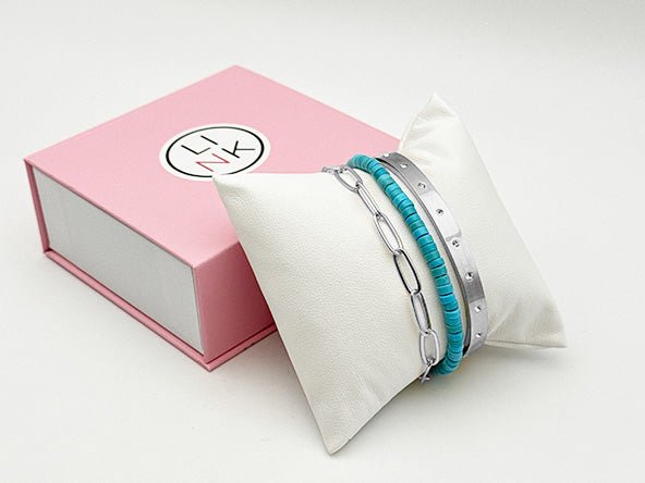 Sparkling Elegant Radiant Bracelet Set | Turquoise | LINK, design your own