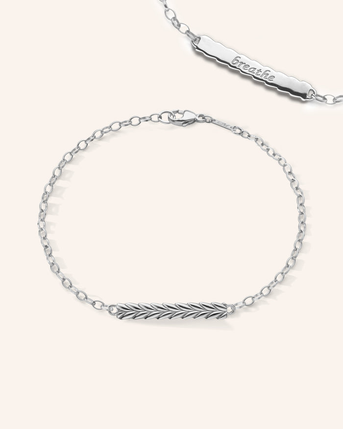 “Breathe” Leaf Poesy Bracelet
