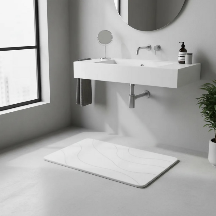 TAPETE BAÑO PIEDRA NATURAL ABSORBENTE ANTIDESLIZANTE