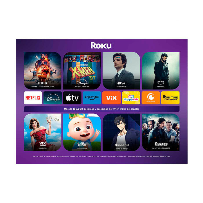 Televisor Kalley 32" Pulgadas Sistema Operativo Roku, HD, Negro