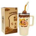 TERMO BOTELLA ACERO BEBIDA CALIENTE FRÍA CAPIBARA 1000ML