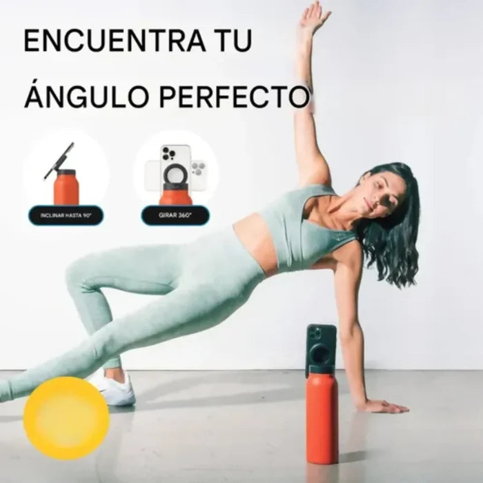 📱✨TERMO BOTELLA AGUA ACERO INOXIDABLE + SOPORTE IMÁN CELULAR