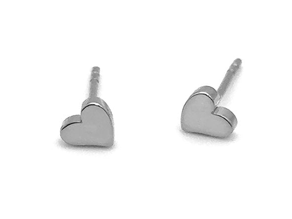 Tiny Curved Heart Stud Earrings | LINK, design your own
