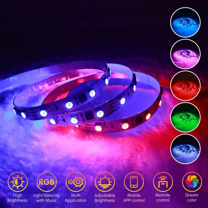 TIRA DE LUCES LED RGB 15 METROS ALEXA CONTROL DE VOZ 110V 💡✨