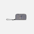A Sherpani Tulum Passport Anti-Theft Wallet, front view showing wrist strap and clasp on white background. #color_passport-print