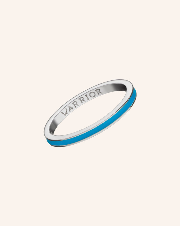 Turquoise Warrior Poesy Stackable Ring