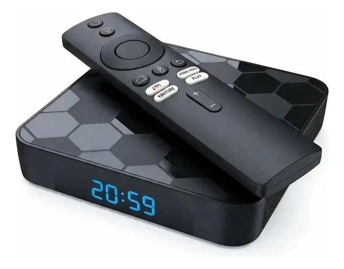 TV BOX I96 FOOTBALL ANDROID TV 8K WIFI BT CHROMECAST VOZ